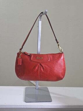 COACH Ashley Muted Orange Minibag Converts To Wristlet Like New